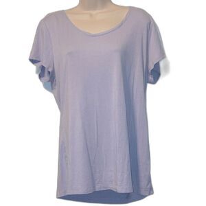 BANANA REPUBLIC Luxe Touch Icelandic Blue Crew Neck T Shirt Womens Large